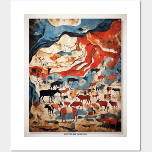 Lascaux Cave France Vintage Poster Tourism Posters and Art